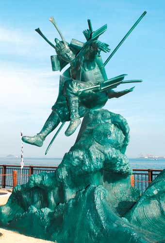 The statue of Yoshitsune