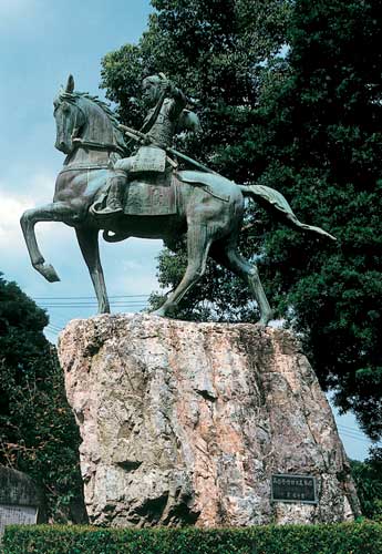 Bronze statue of Takasugi Shinsaku
